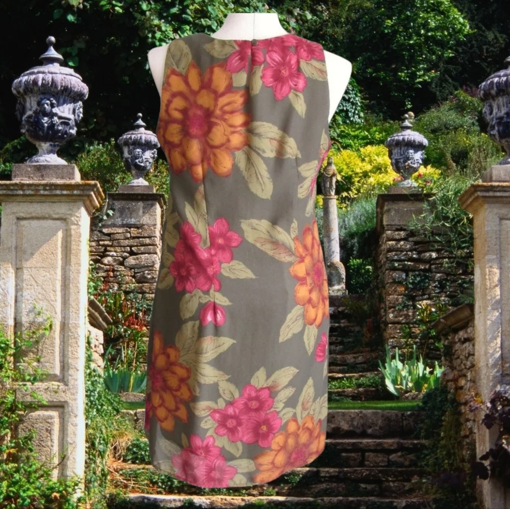 Y2K Floral Sheath Dress - Picture 2 of 5